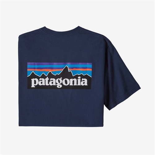 Patagonia Mens P-6 Logo Responsibili Tee - Classic Navy